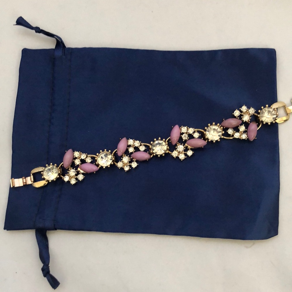 Golden Bracelet with Rhinestones